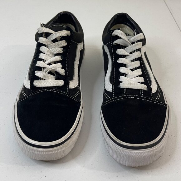 Vans Old Skool Black & White Size Boys 5.5  Women 7.0 Canvas Sneakers - Picture 4 of 12